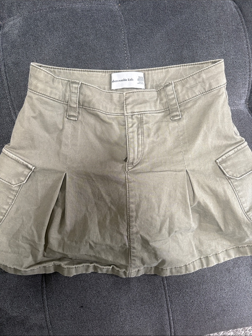 abercrombie kids olive cargo skort